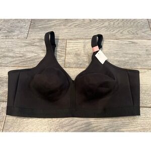 Cacique Wireless Bra 48DD Black NWT A83570 Wirefree Black 48 DD Full Coverage